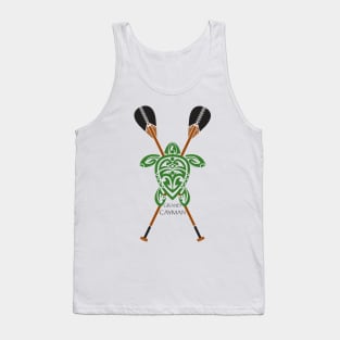 Green Tribal Turtle 2 Stand-Up / Grand Cayman Tank Top